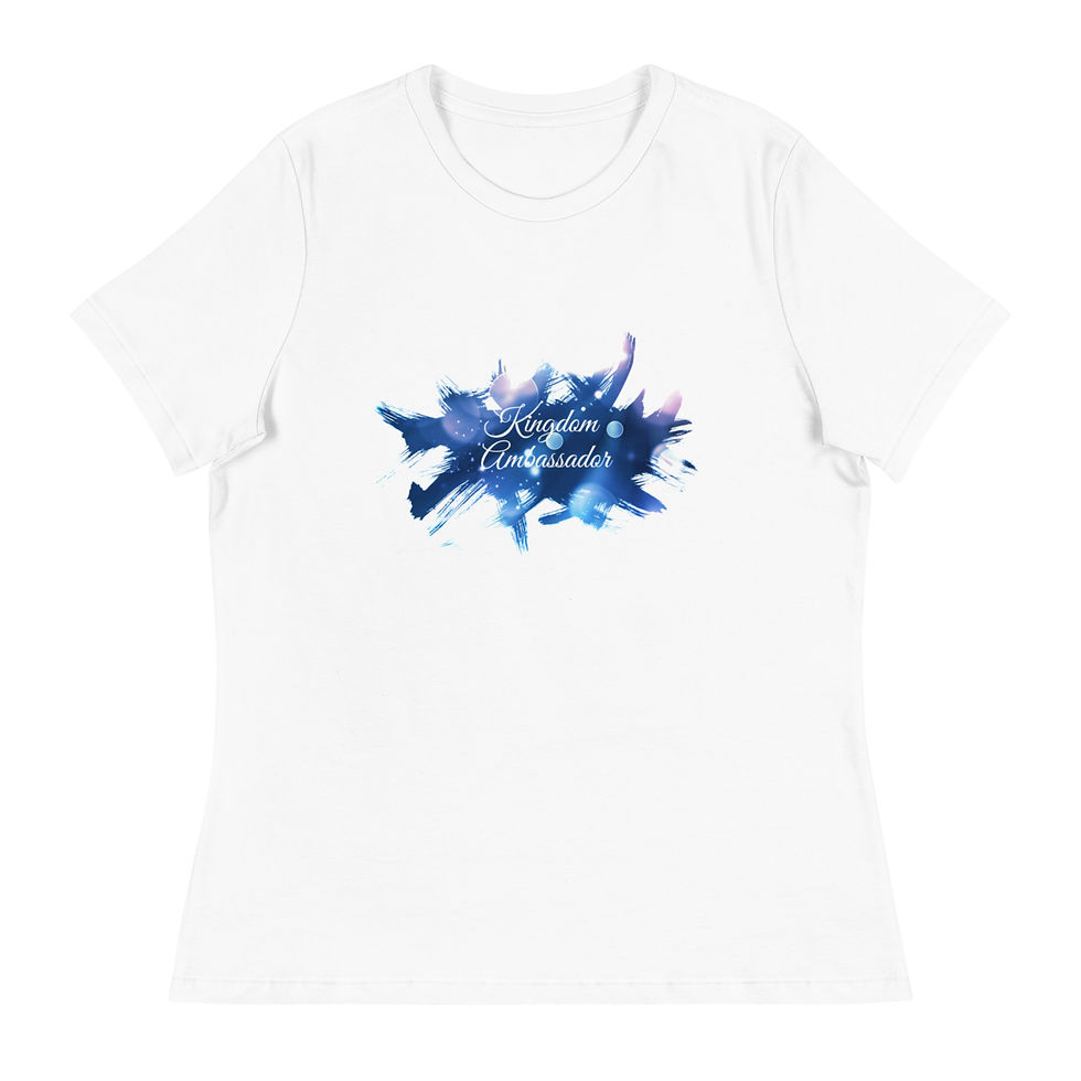 Thumbnail: Women's "Kingdom Ambassador" Blue design Relaxed T-Shirt