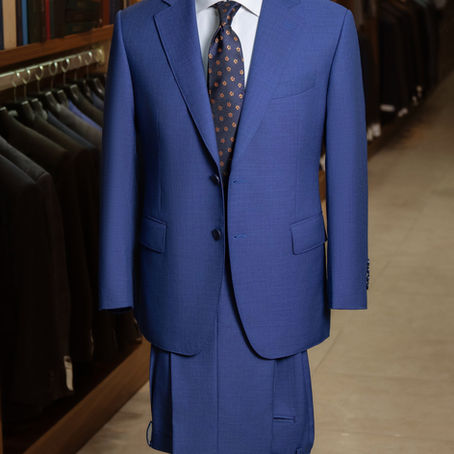A Bespoke Navy Suit By Veston Ngọc Lan. Made From 100% Super 120s Wool