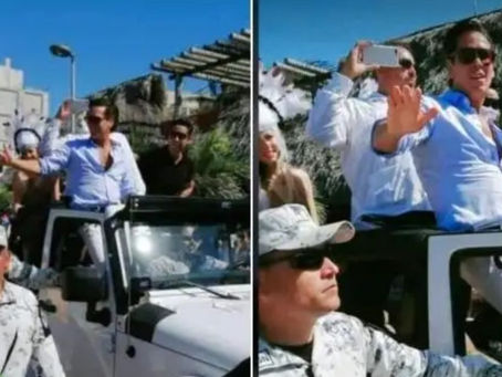 Usan a Guardia Nacional para custodiar a Roberto Palazuelos en Yucatán (VIDEO)