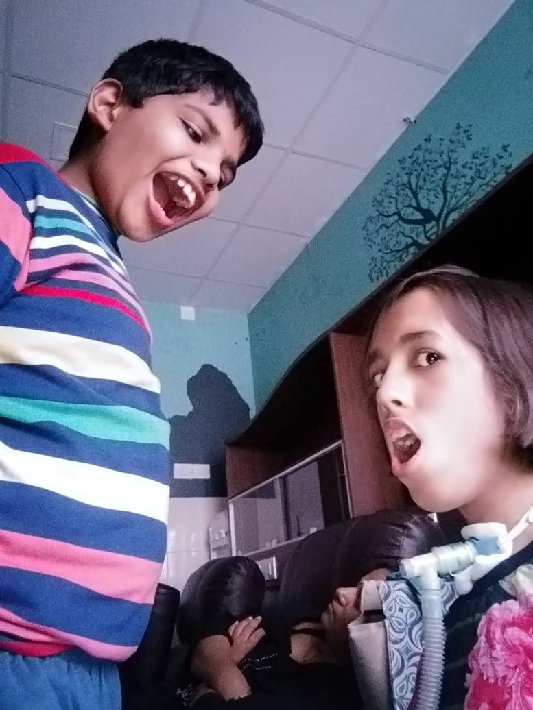 Selfie time! Nidhi with her cousin brother, Naman.