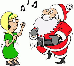 Santa dancing