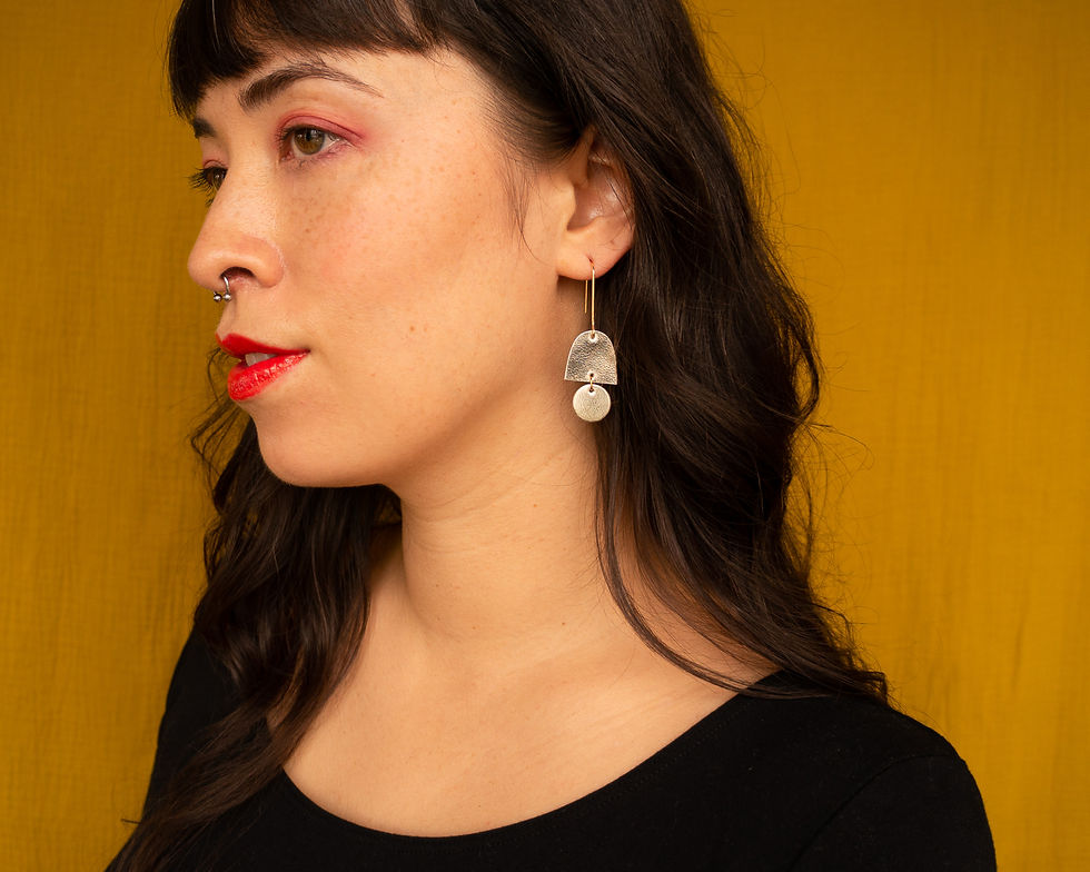 Thumbnail: Archlet Earrings - in Liquid Gold