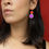 Thumbnail: Orbit Earrings in Neon Purple + Cardinal Red