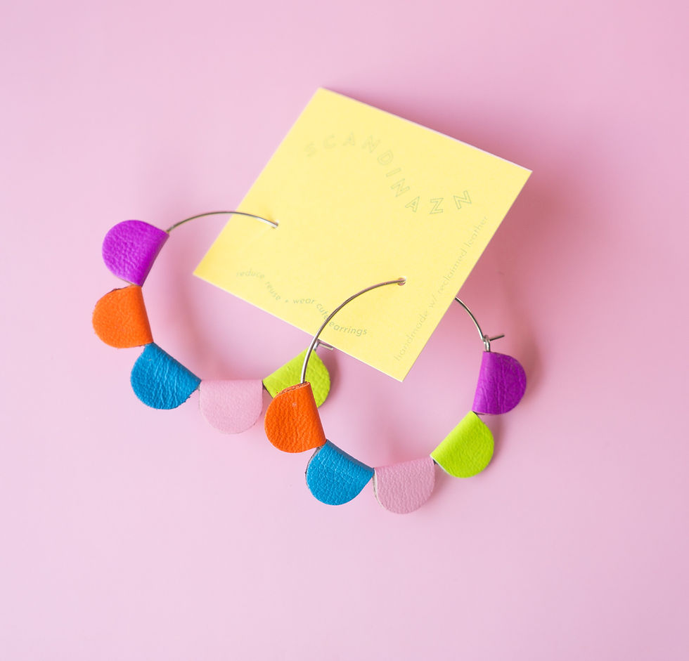 Thumbnail: Neon Rainbow Daisy Hoops