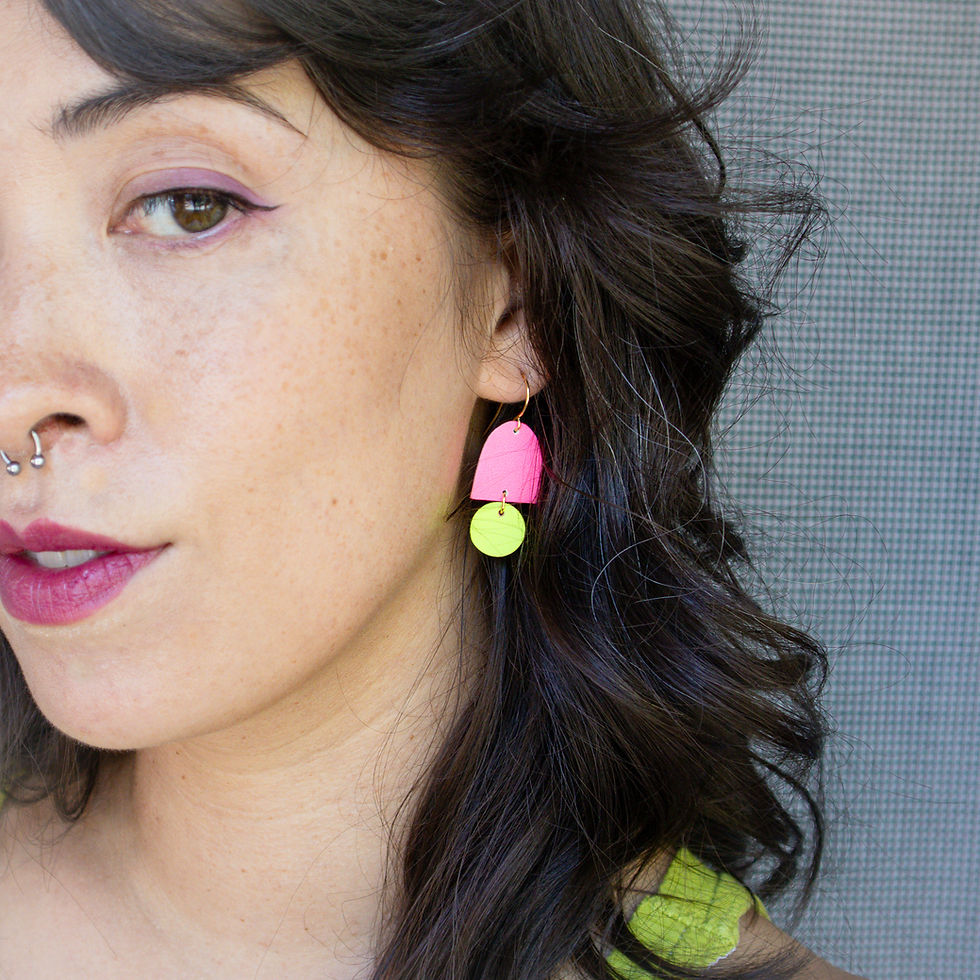 Thumbnail: Archlet Earrings in Asymmetrical Neon