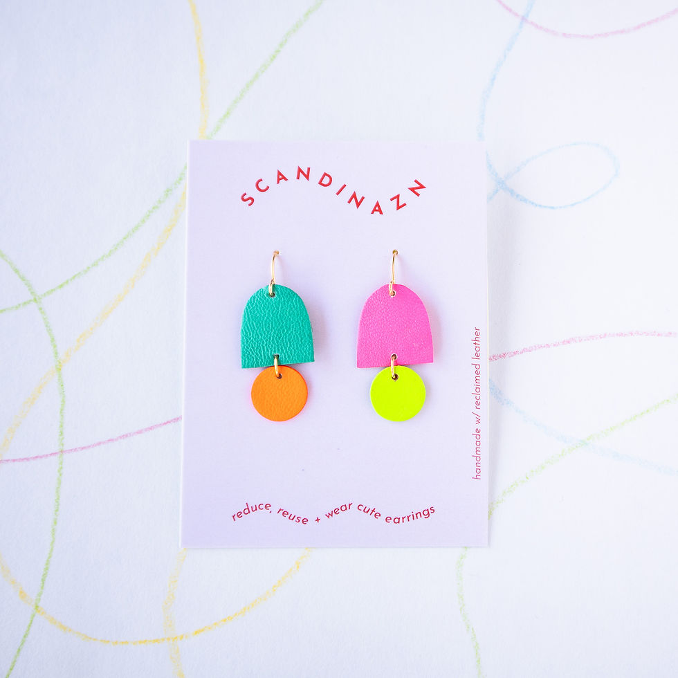 Thumbnail: Archlet Earrings in Asymmetrical Neon