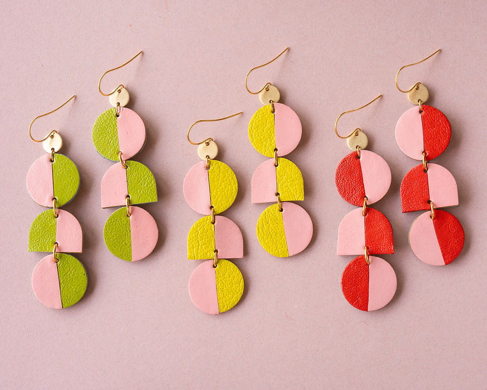 Reflections Earrings in Pink