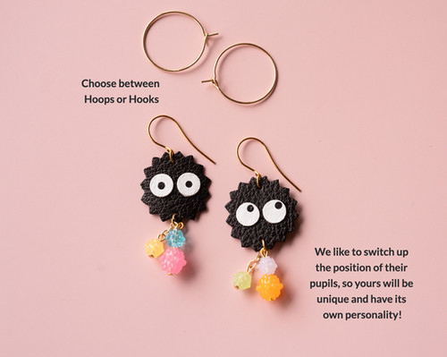 Soot Sprite Earrings w/ Konpeito Candy | Scandinazn