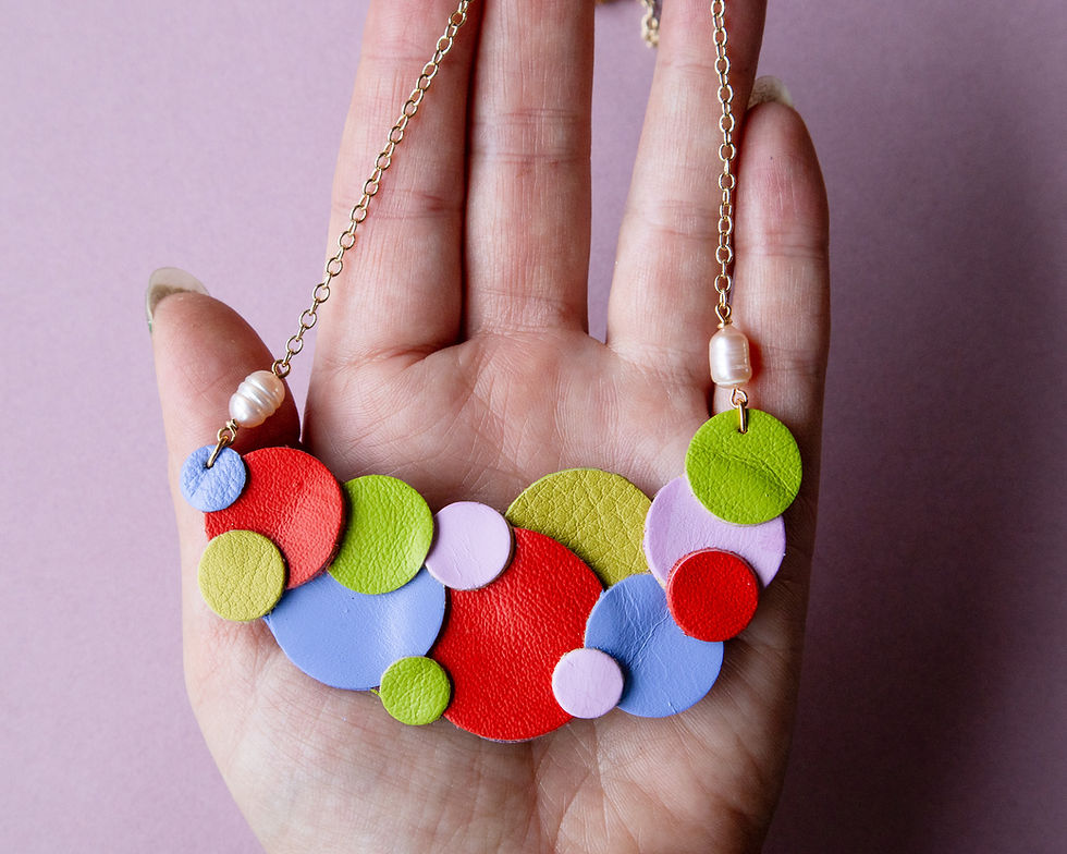 Thumbnail: Rounds Bubble Necklace with Freshwater