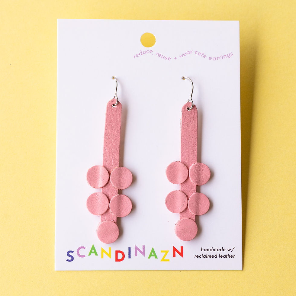 Pink Rönnbär Rowan Berry Earrings