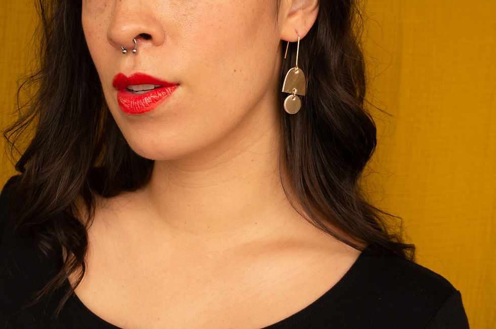 Thumbnail: Archlet Earrings - in Liquid Gold