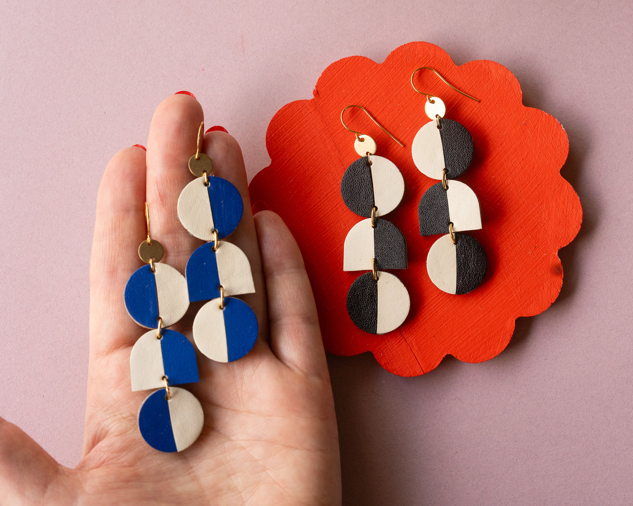 Reflections Earrings in Cream