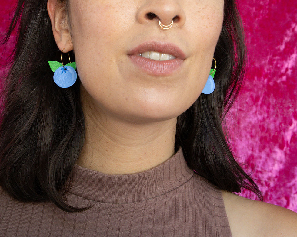 Thumbnail: Blueberry Hoop Earrings