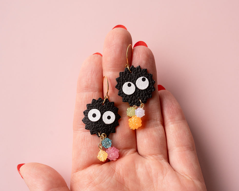 Thumbnail: Soot Sprite Earrings w/ Konpeito Candy