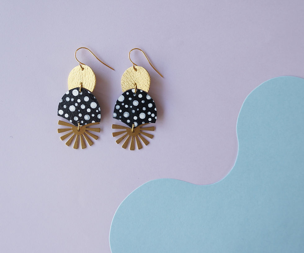 Thumbnail: Radial Burst Spotted Earrings