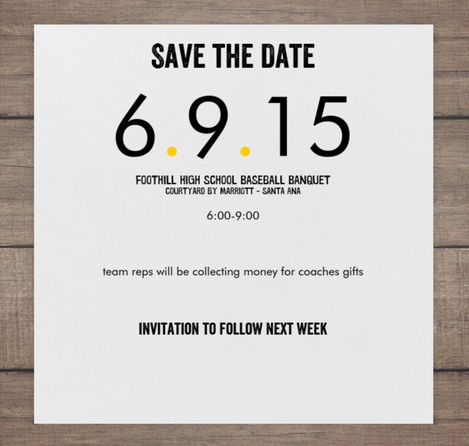 Banquet - Save the Date