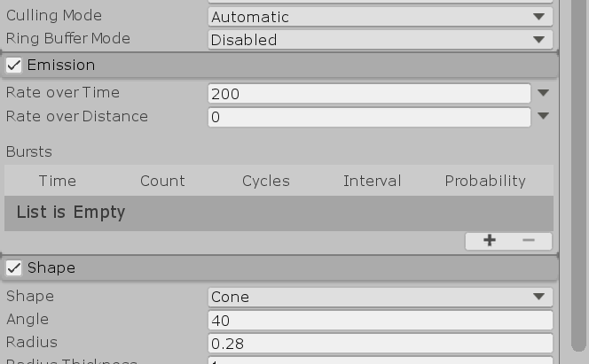 Adding particle affects