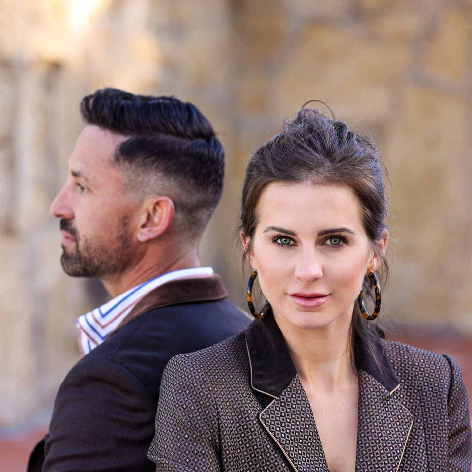 Maria Kane Salara and Scott Jones wearing Winning Couture Hunt Seat Coats. Photos taken by Gina Mae Photography. 