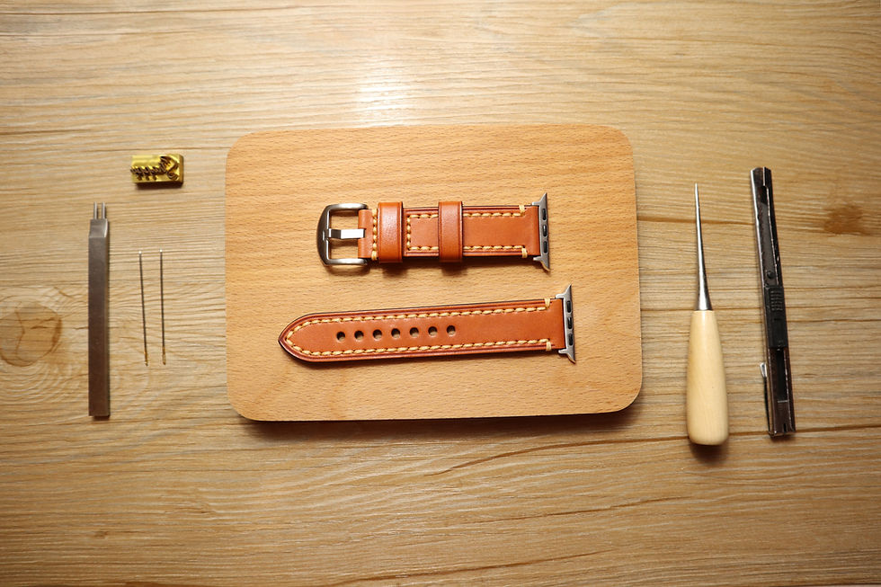 縮圖：Handmade Italian Leather Watch Strap