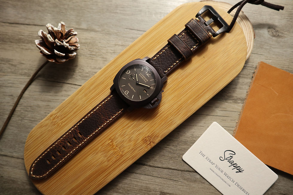 縮圖：Premium Oiled Textured Handmade Genuine Leather Watch Strap