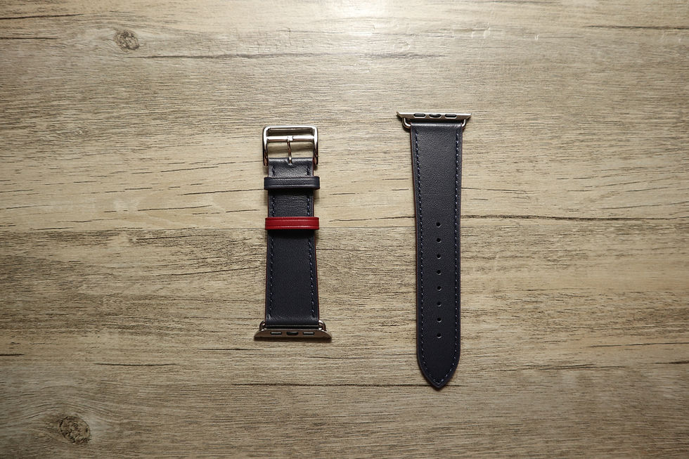 Thumbnail: Apple Watch Girth Buckle Leather Strap (Grand)
