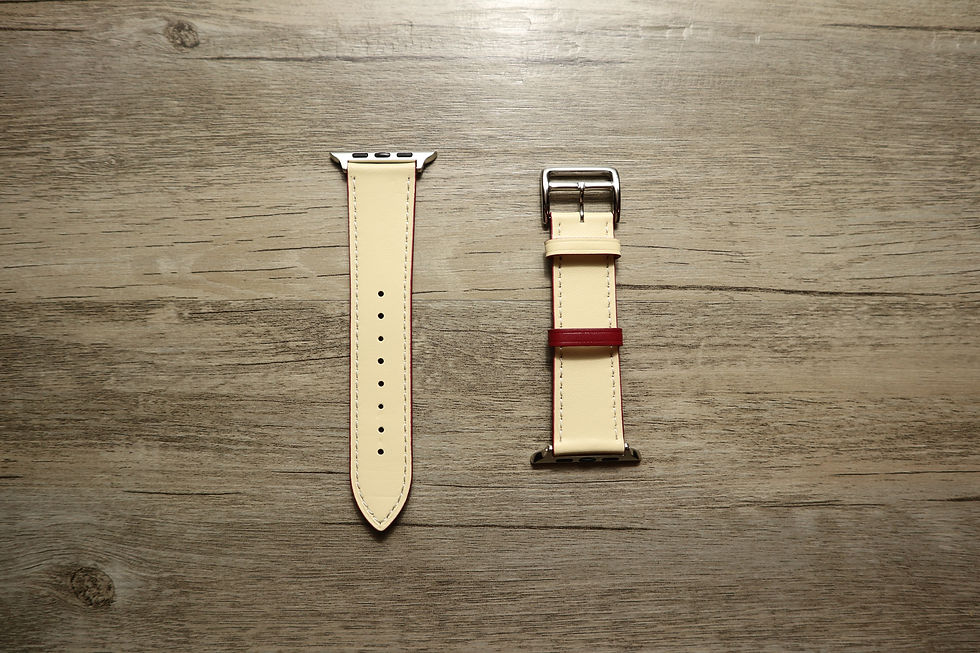 Thumbnail: Apple Watch Girth Buckle Leather Strap (Grand)