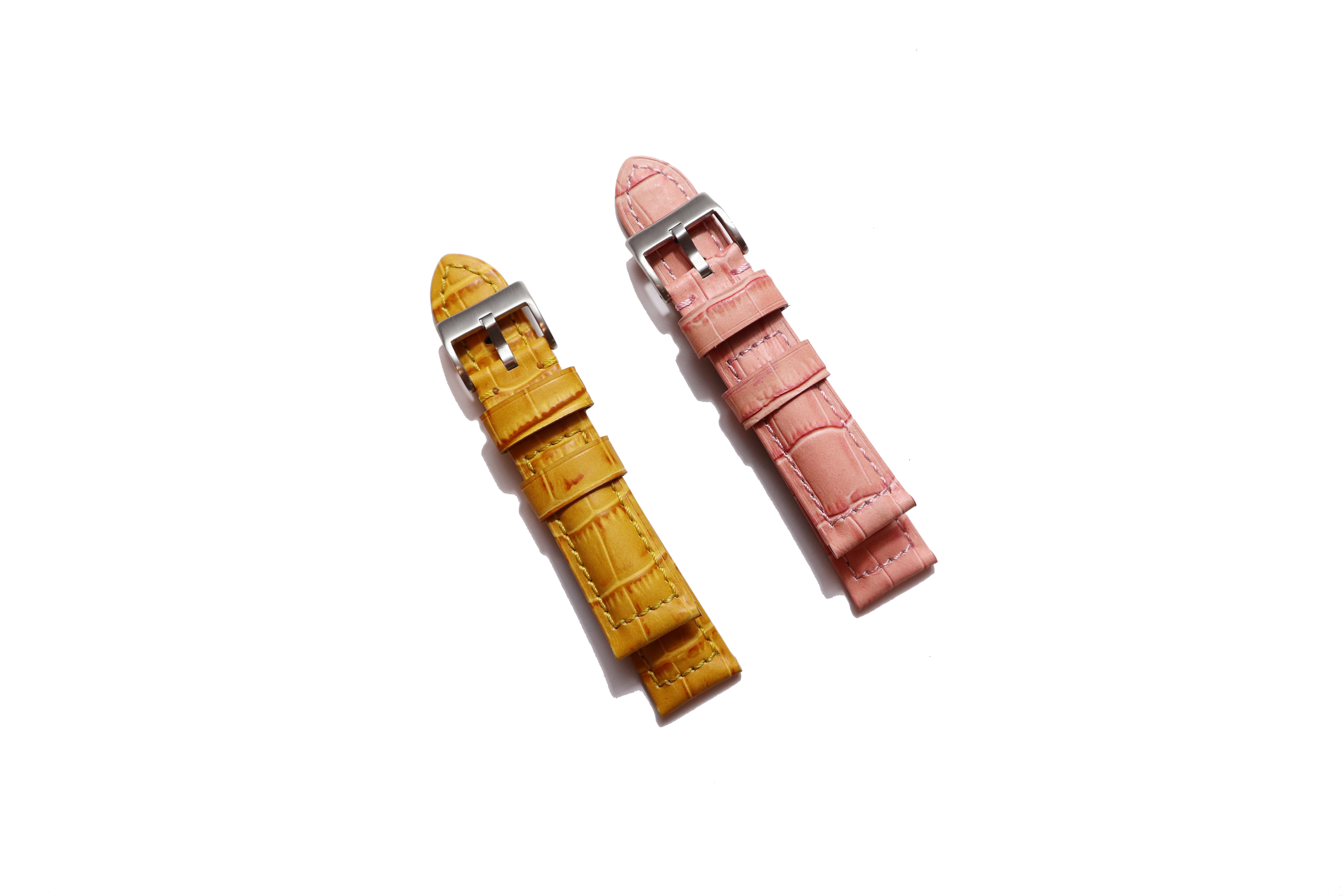 Alligator Grain Leather Watch Strap