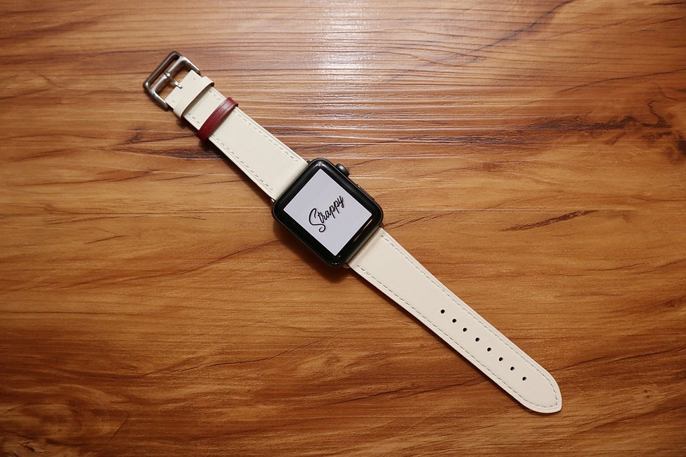 Thumbnail: Apple Watch Girth Buckle Leather Strap (Grand)
