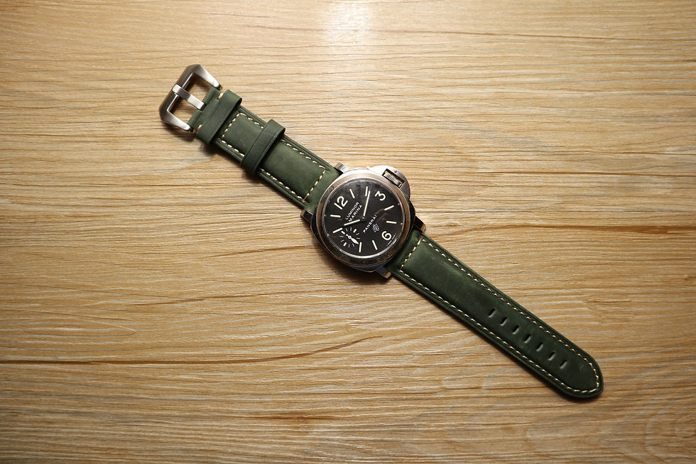 縮圖：Vintage Leather Watch Strap