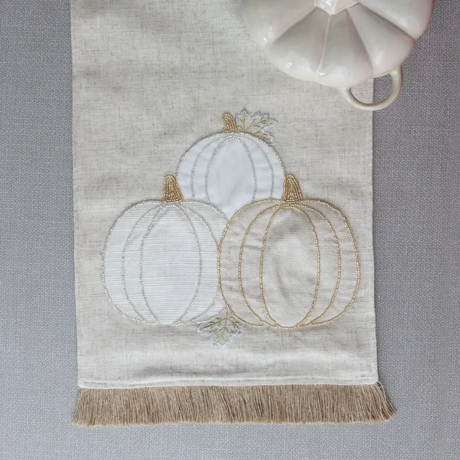 Thumbnail: Embellished Pumpkin Table Runner