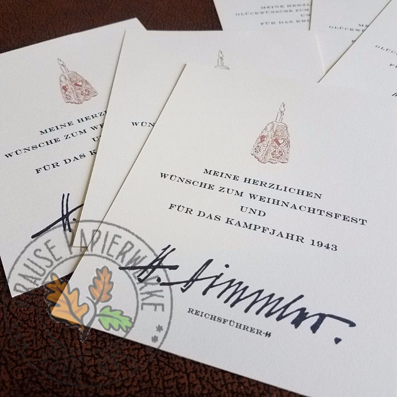 Julfest (Yule) - Postcard from SS chief Heinrich Himmler - 1943