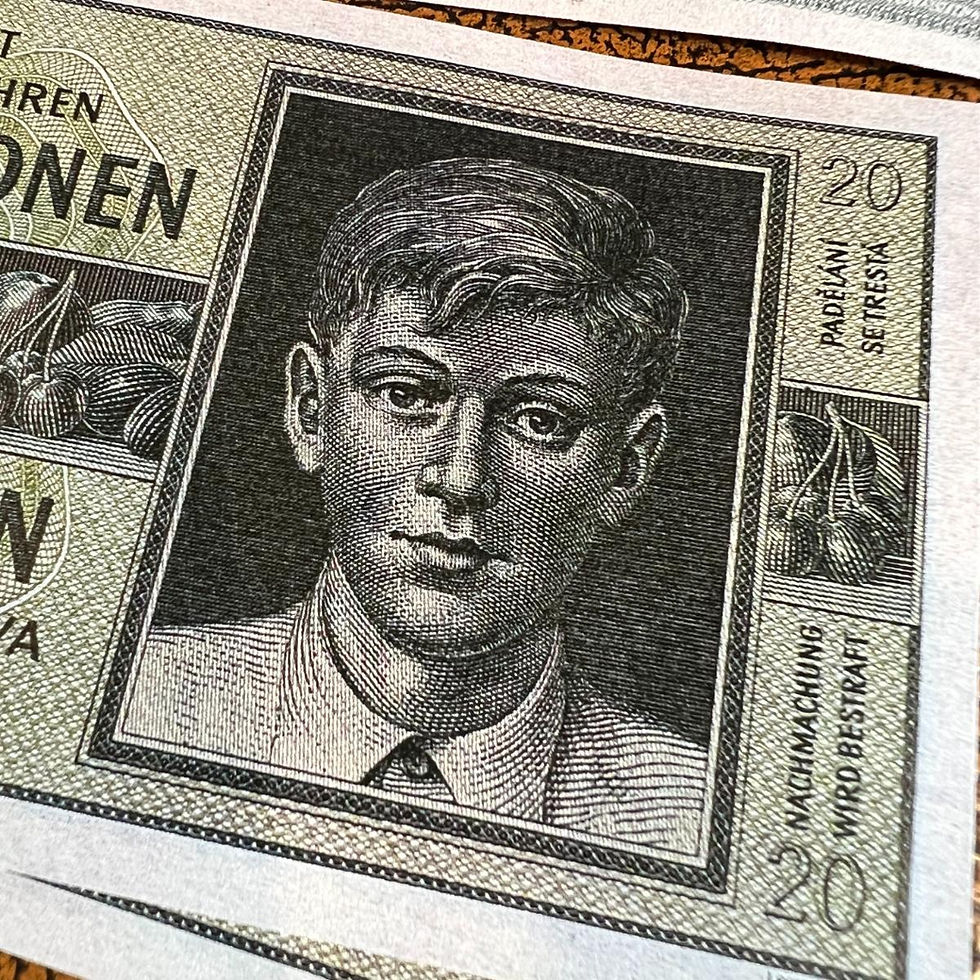 Thumbnail: Protectorate of Bohemia and Moravia - Banknotes - 20 Kronen/Korun/Crowns - portrait of a boy