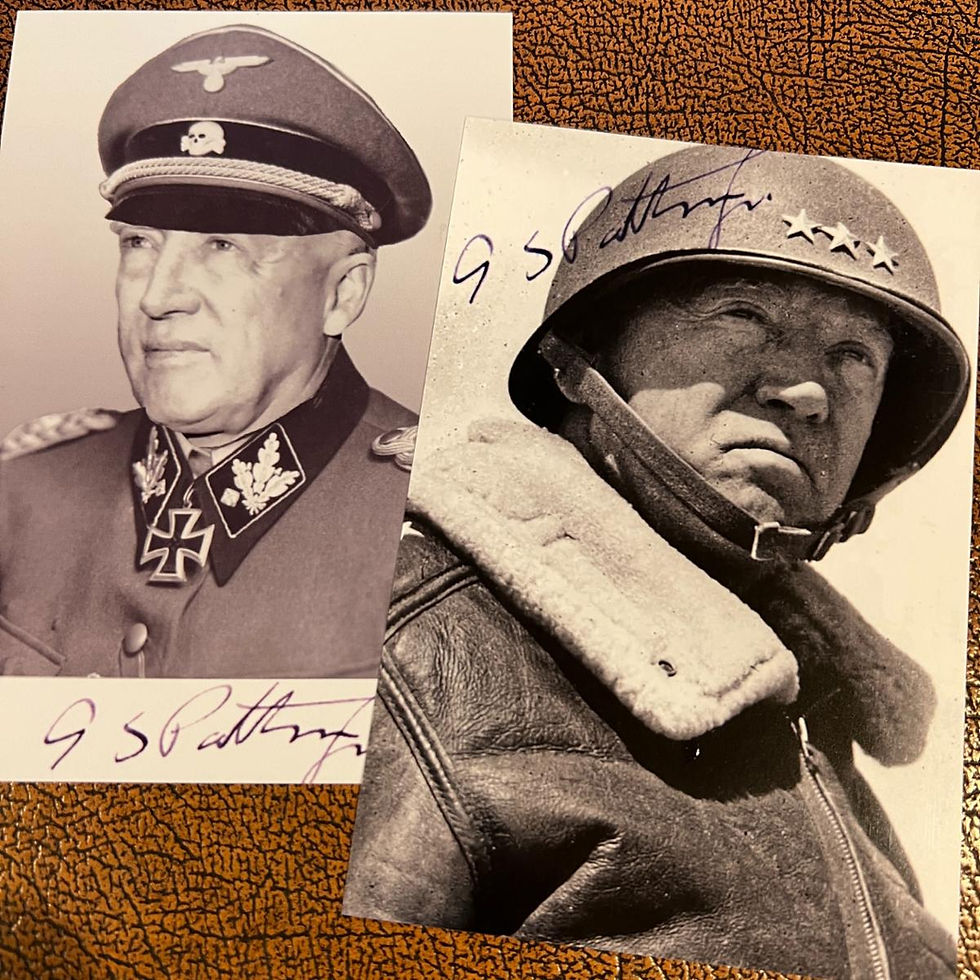 Thumbnail: SS-Gruppenführer George Patton (alternative reality) and his picture as US Army general - side by side