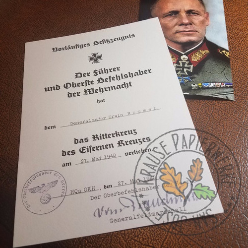ドイツ軍＊戦功章専門書＊German Combat Awards （実物） Bonhams : A Rare Formal Award Document Of A Knight's Cross to the