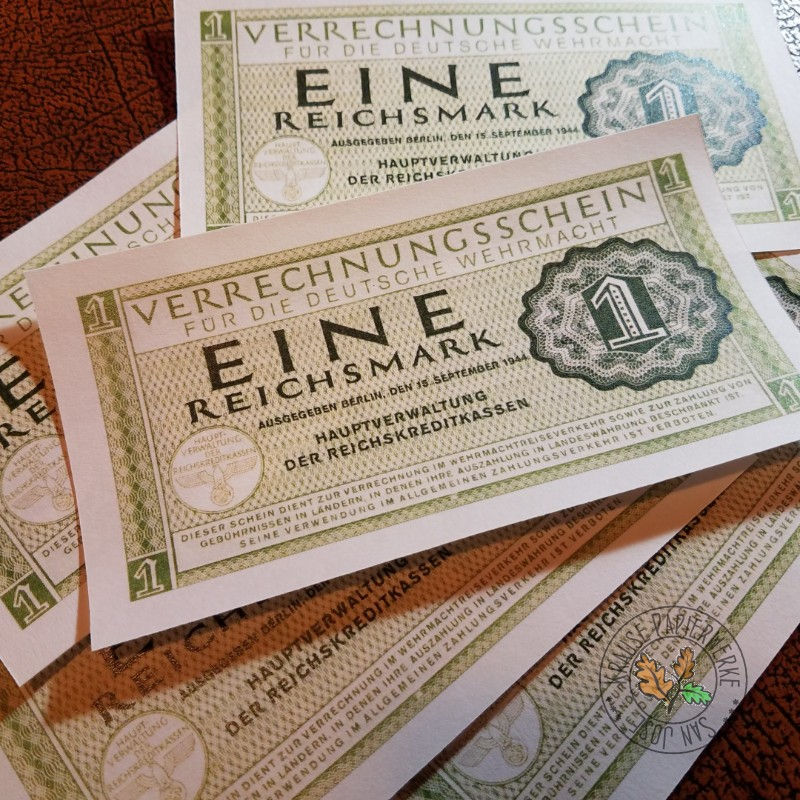 Thumbnail: Wehrmacht banknotes 1944 - 10 Reichsmark (10RM) - obverse; Krause Papierwerke