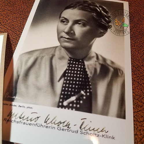 Gertrud ScholtzKlink signed photograph krausepapierwerke