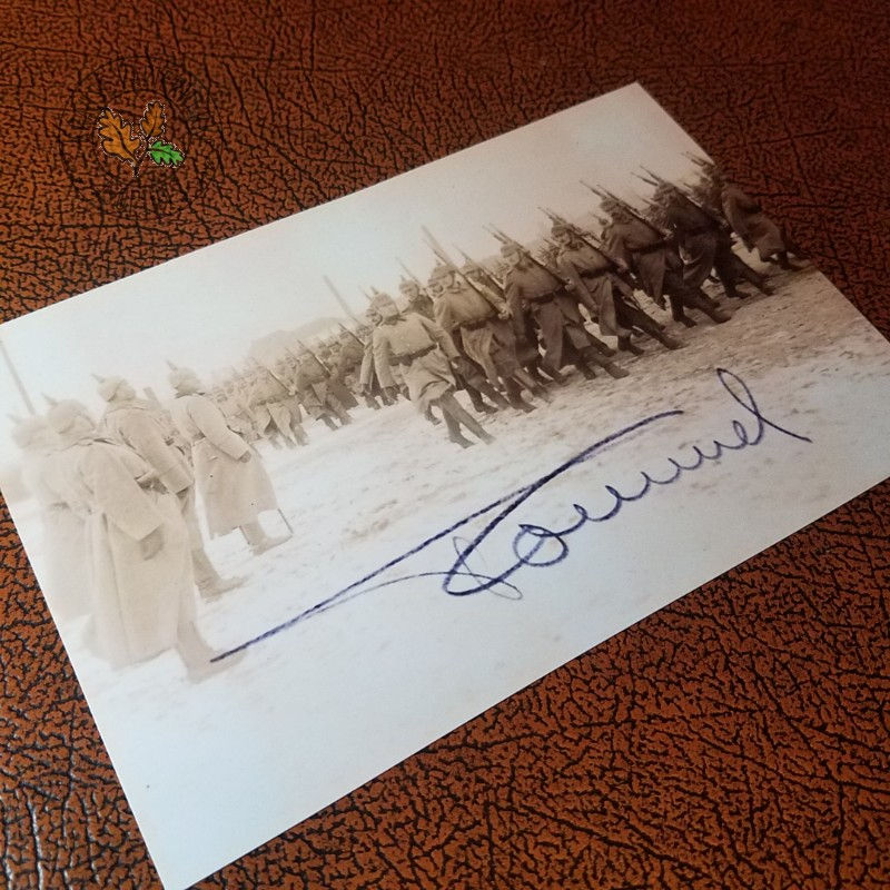 Thumbnail: Erwin Rommel as a Leutnant in World War I - reproduction of signed (autographed) photo. Straight edges.