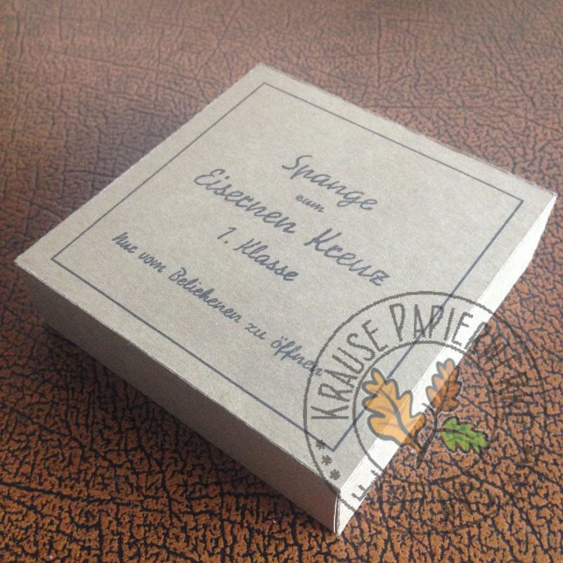 Carton for Clasp for Iron Cross 1st class (Wiederholungsspange zum EK1) - B. H. Mayer