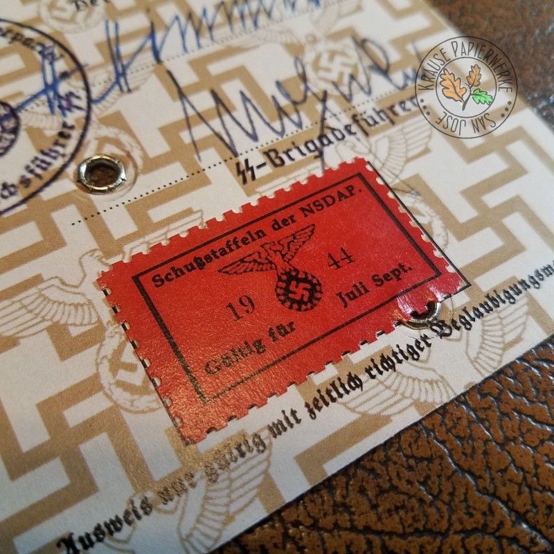 Thumbnail: Michael Wittmann Waffen-SS Tiger ace - SS Ausweis (Identification Document, ID) - reverse signed by Himmler and Mohnke