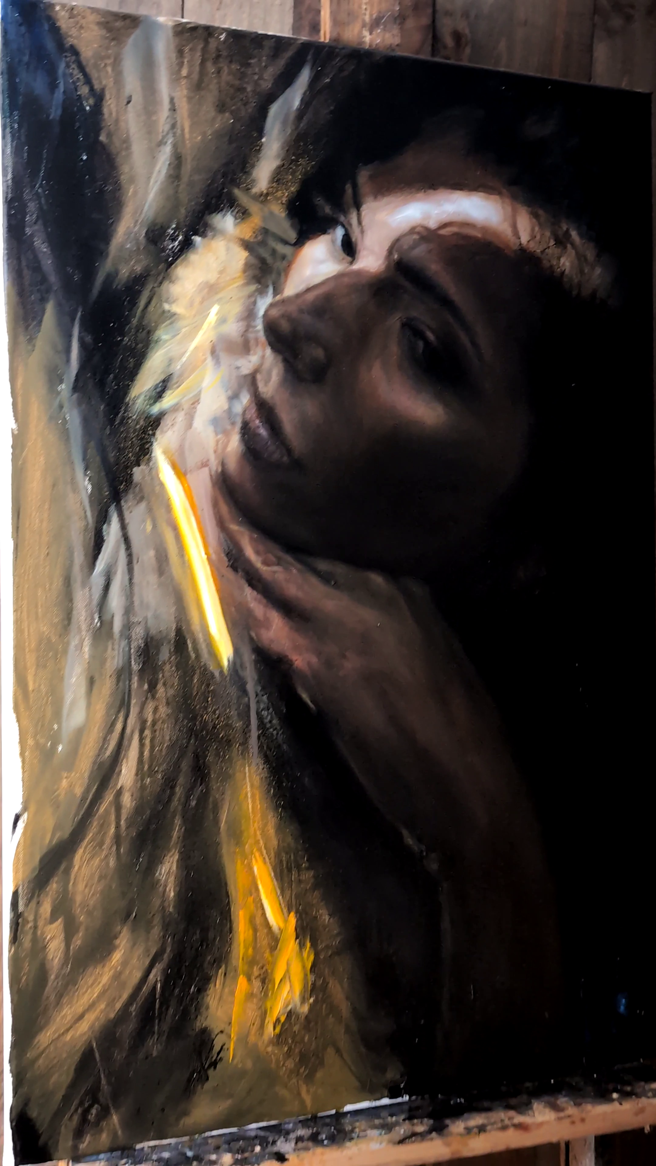 Golden - One-of-a-Kind Oil Painting