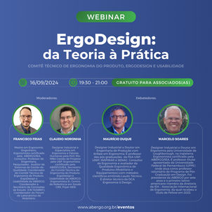 Participe do Webinar "ErgoDesign: da Teoria à Prática"
