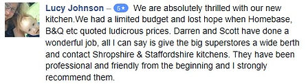 5 star service from Shropshire kitchens, telford kitchens, stafford kitchens, lichfield new kitchen, gloss kitchens, new fitted kitchens