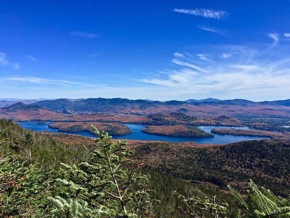 Fall views of Lake Placid from Mckenzie Mountain