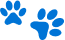 blue paw print