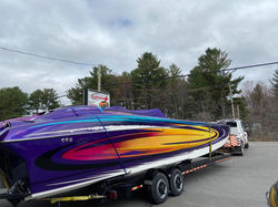 Collision plus peinture custom bateau