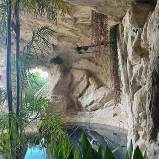 Custom luxury Backyard Environments Pool faux rock Pacific Palisades