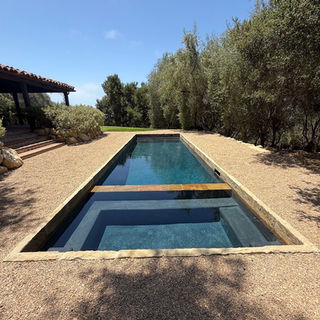 Private luxury Ojai pool in backyard