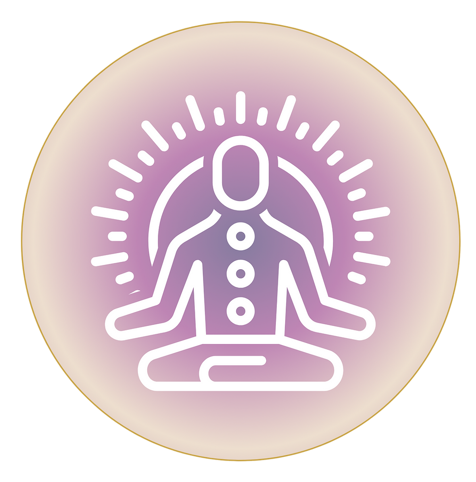 Human Energy Chakras Reiki Decorative with Ombre Back