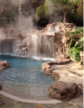 Natural Pool and Rock work design in Pacific Palisades