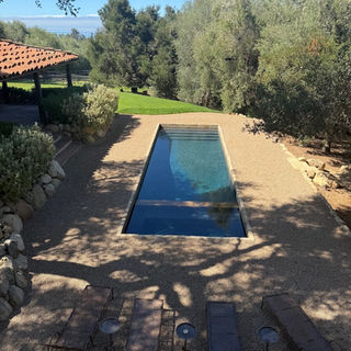 Private luxury Ojai pool in backyard